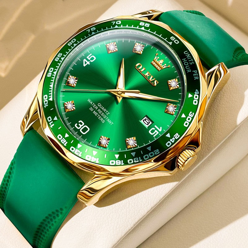 Green Submariner Quartz Luminous Men's Watch