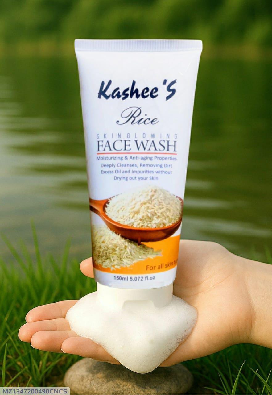 Kashee's Rice Skin Glowing Face Wash 150ml | Deep Cleansing & Hydrating Cleanser