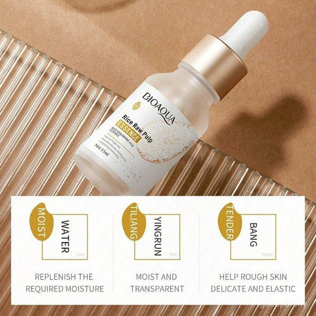 BIOAQUA Rice Raw Pulp Essence 15ml | Rice Hyaluronic Acid Hydrating Face Serum