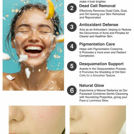 Kashee's Rice Skin Glowing Face Wash 150ml | Deep Cleansing & Hydrating Cleanser