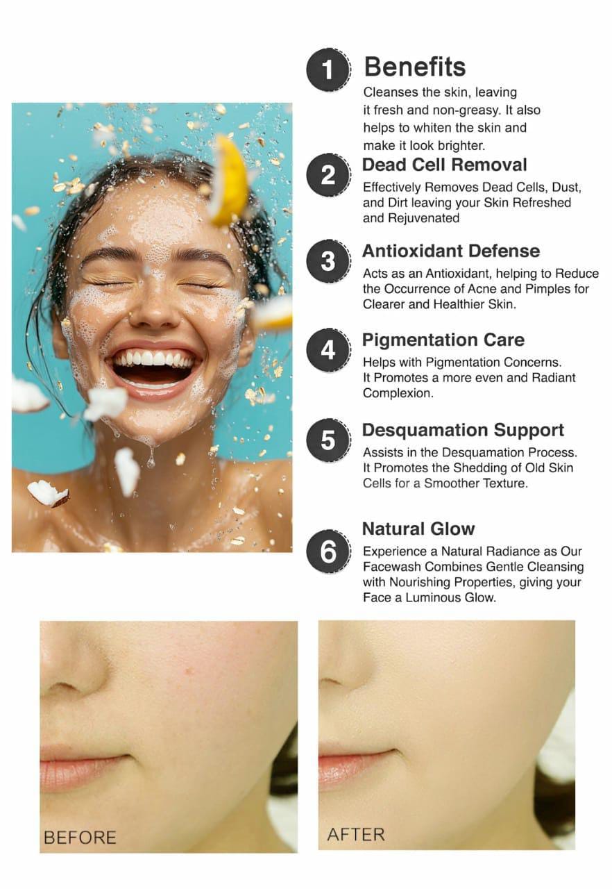 Kashee's Rice Skin Glowing Face Wash 150ml | Deep Cleansing & Hydrating Cleanser