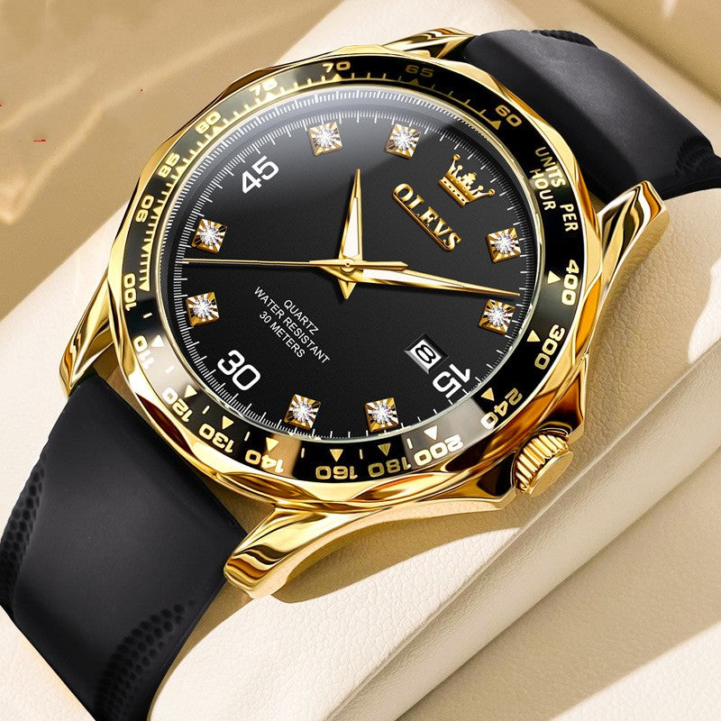 Green Submariner Quartz  Luminous Men's Watch