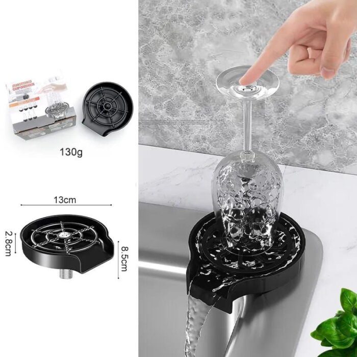 Automatic Glass Rinser for Kitchen Sink | High-Pressure Cup Washer Cleaner