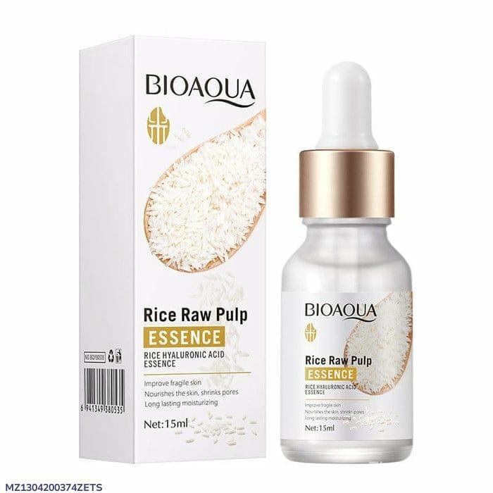 BIOAQUA Rice Raw Pulp Essence 15ml | Rice Hyaluronic Acid Hydrating Face Serum