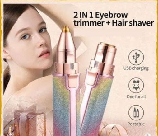 Rechargeable Eyebrow & Facial Hair Trimmer Painless Precision Beauty Toal